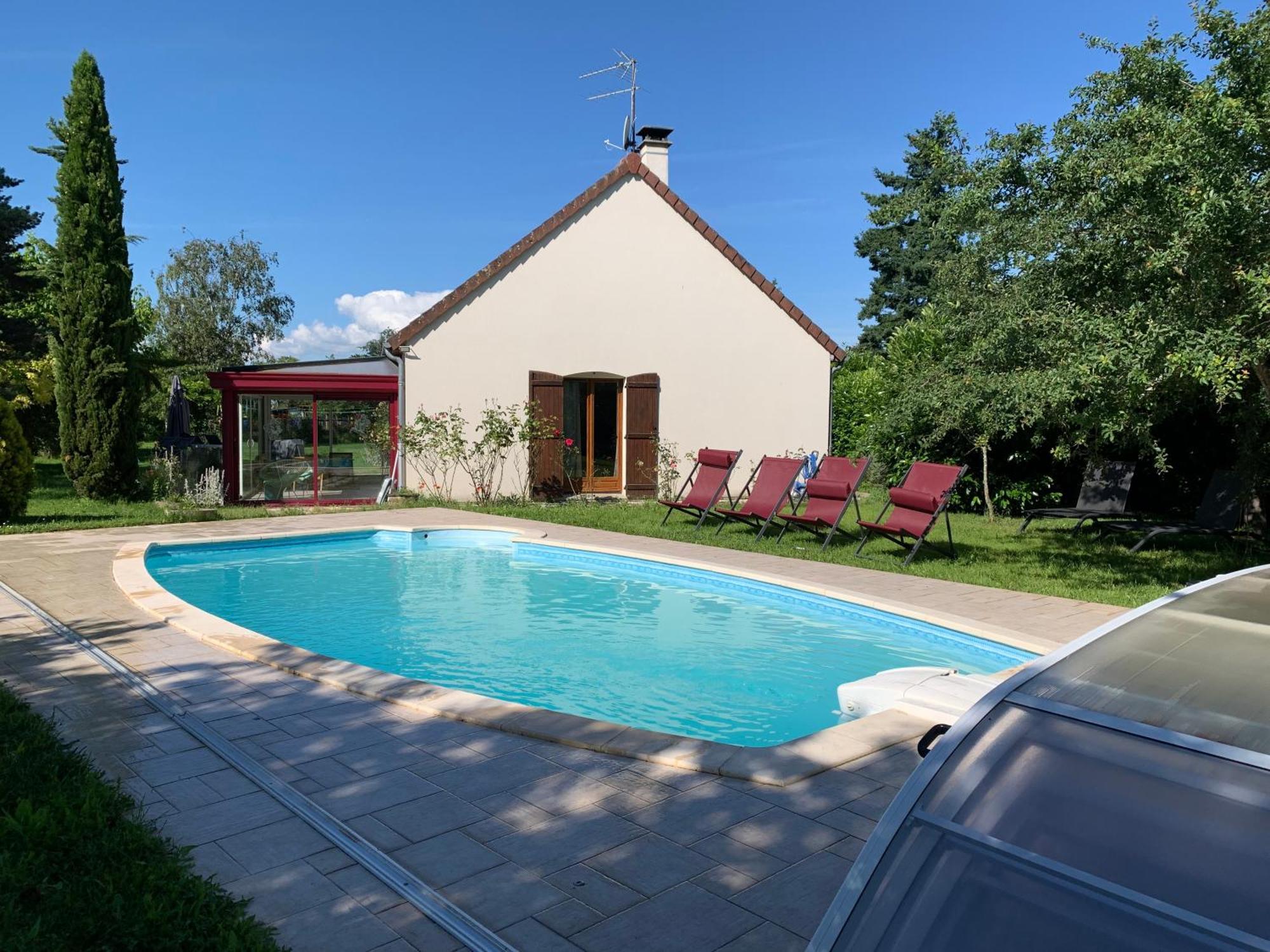 Gite 3 Etoiles Les Gourlines Avec Balneo, Veranda, Piscine Et Garage Avermes ภายนอก รูปภาพ